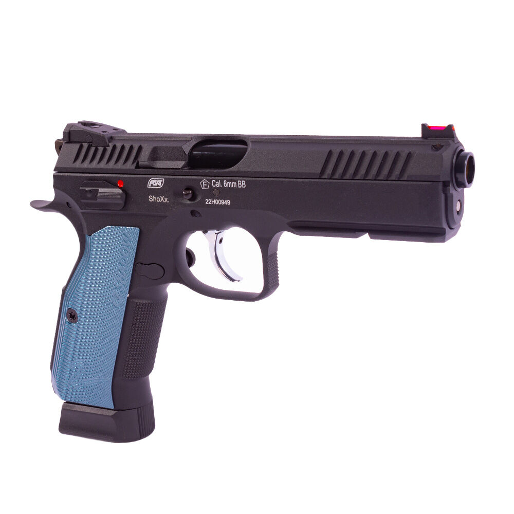 ASG CZ Shadow 2 Airsoft CO2 GBB Pistole ab 18 - Schwarz / Blau Bild 4