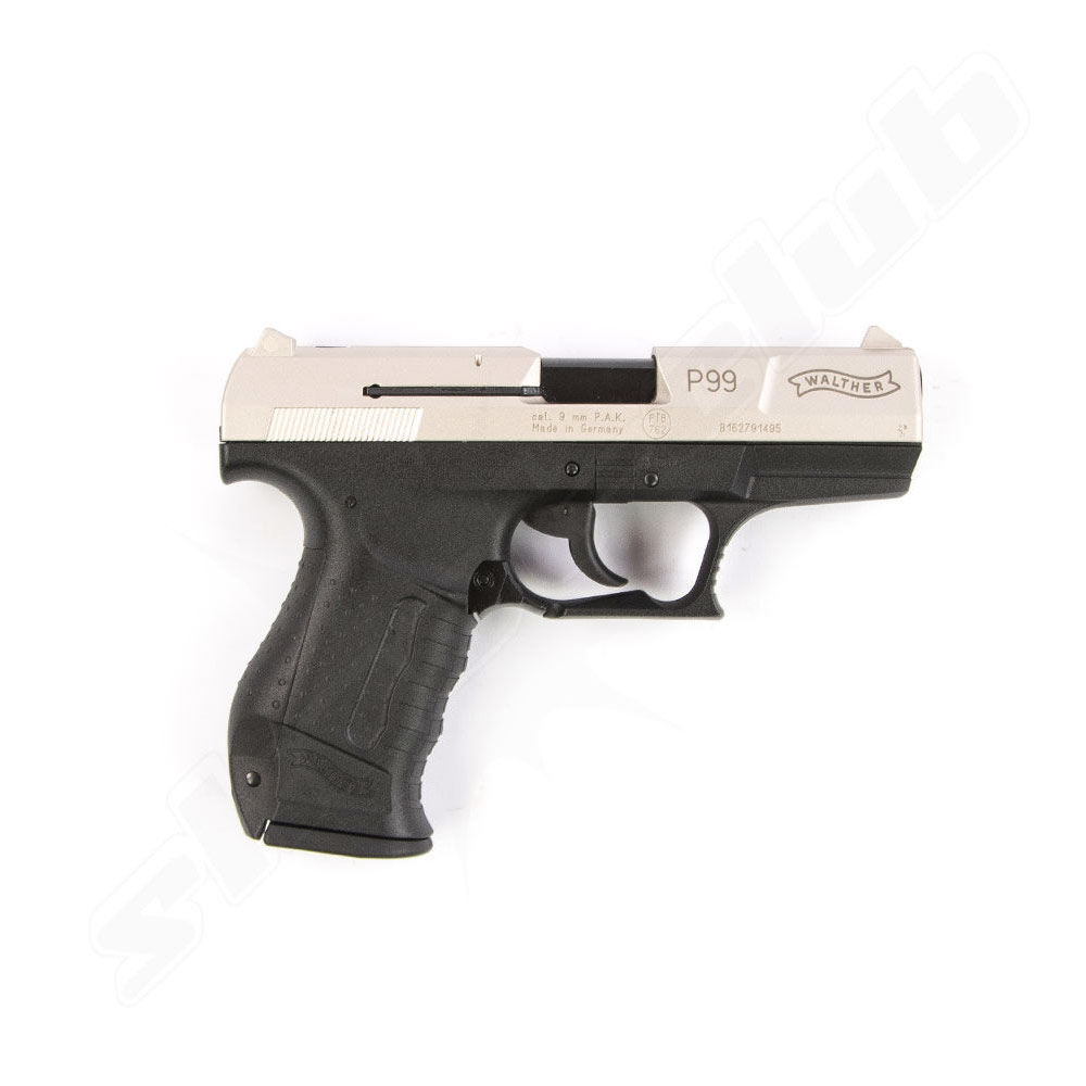 Walther P99 Schreckschusspistole 9mm vernickelt + Platzpatronen Bild 2