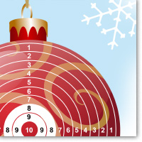 Zielscheiben Weihnachtskugel