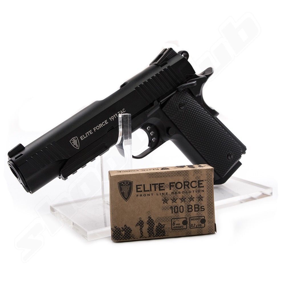 Elite Force 1911 TAC Airsoft CO2 Pistole Blowback 6mm BB Schwarz Bild 4
