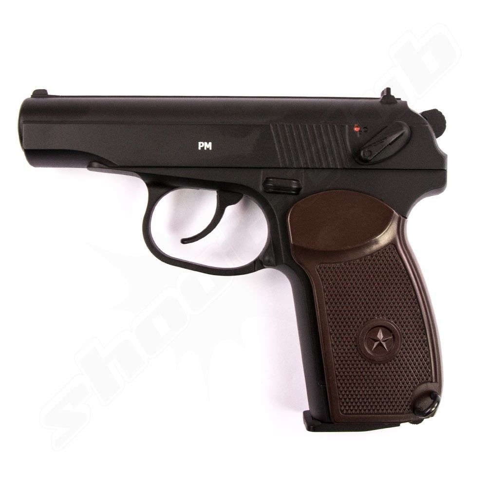 Gletcher Makarov PM CO2-Pistole 4,5mm BB - Vollmetall - Koffer-Set Bild 4
