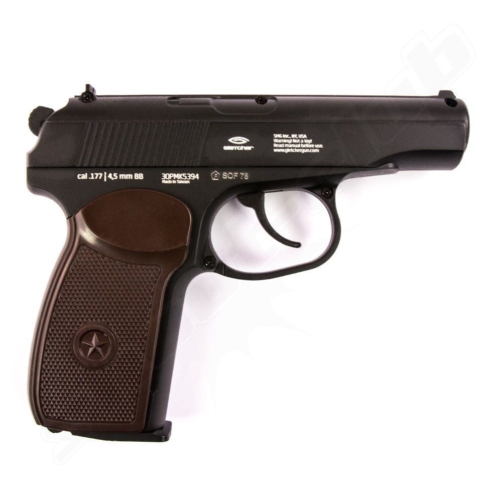 Gletcher Makarov PM CO2-Pistole 4,5mm BB - Vollmetall - Koffer-Set Bild 3