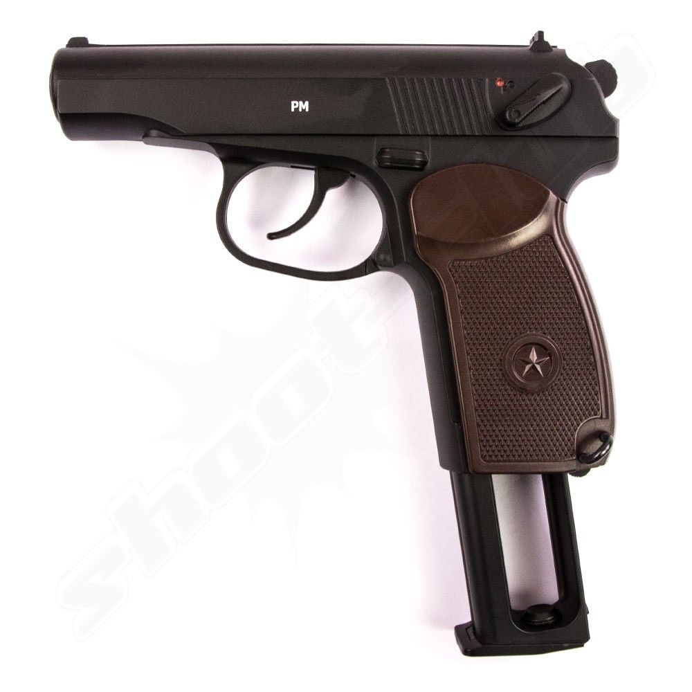 Gletcher Makarov PM CO2-Pistole 4,5mm BB - Vollmetall - Koffer-Set Bild 2