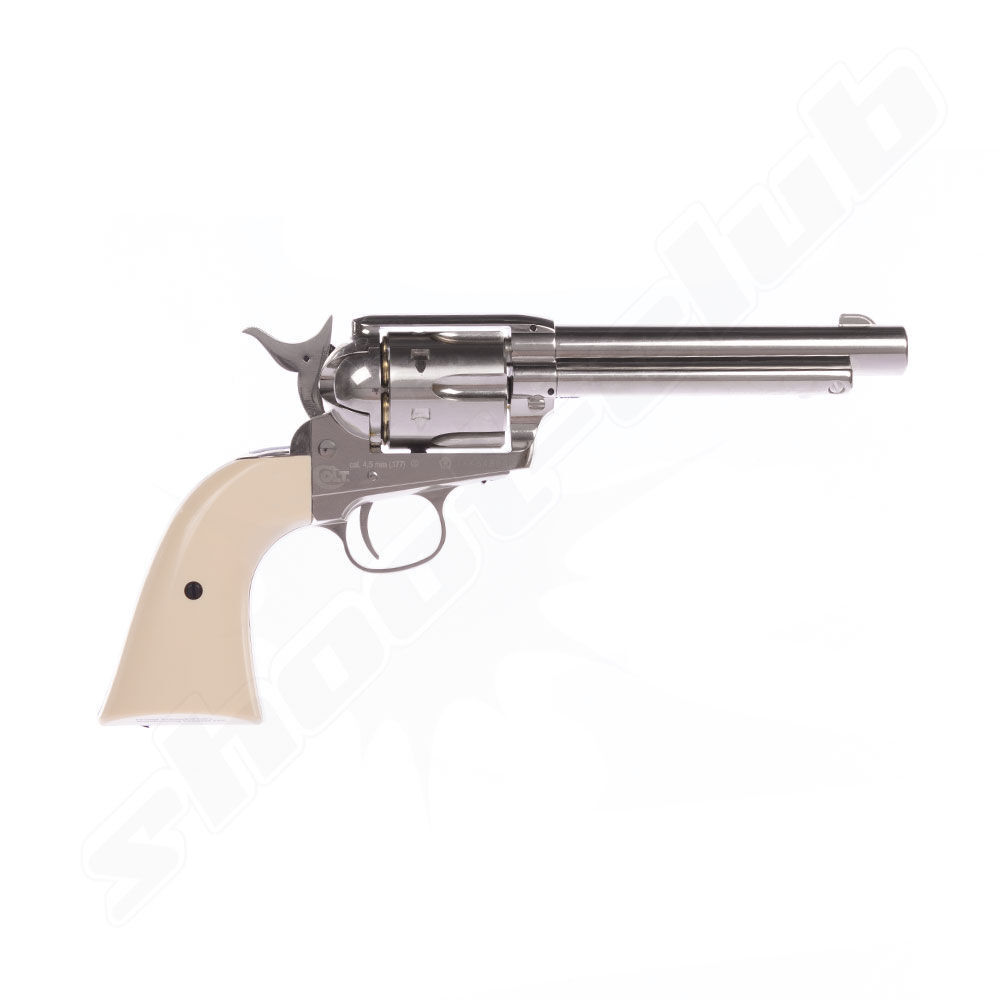 COLT SAA .45 Peacemaker 4,5mm BBs - vernickelt - ZS Set Bild 3