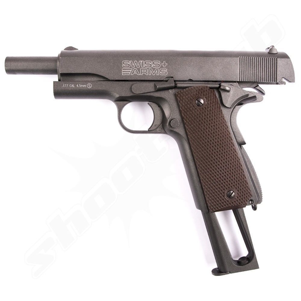 Swiss Arms P1911 CO2 Pistole mit Blow Back 4,5 mm BB Schwarz Bild 3