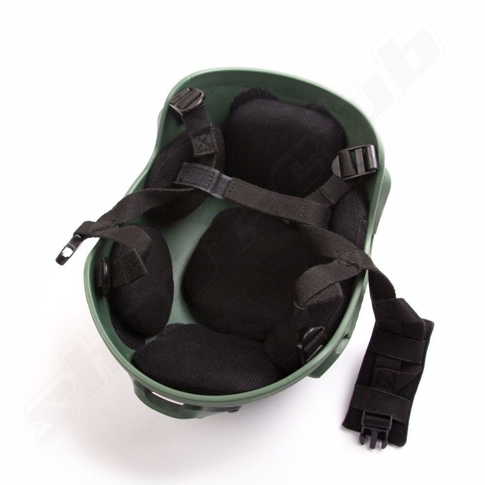 Helm MICH 2001 mit Rail Schienen Repro - olivgrün OD