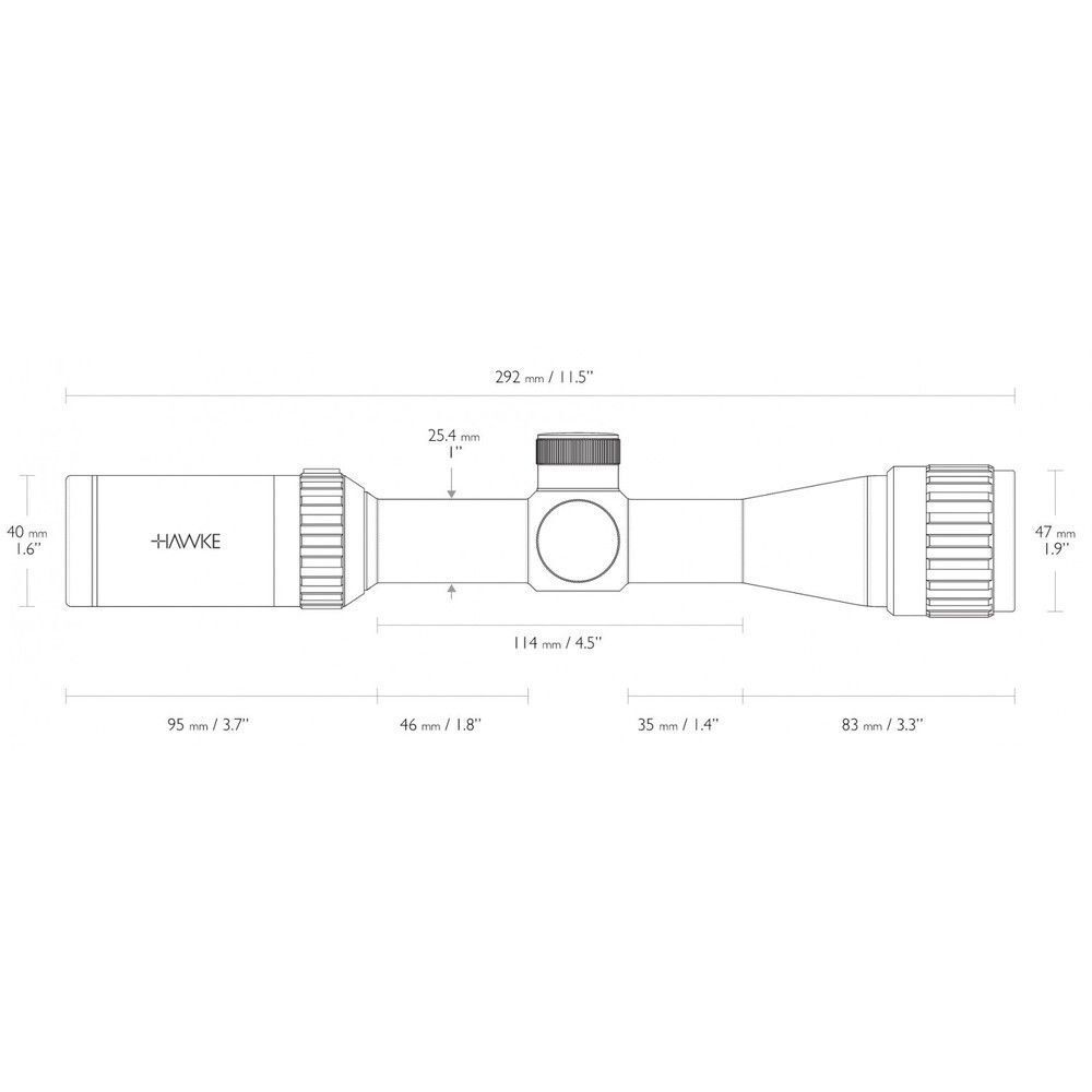 Hawke Vantage 2-7x32 Zielfernrohr - MIL DOT Bild 4