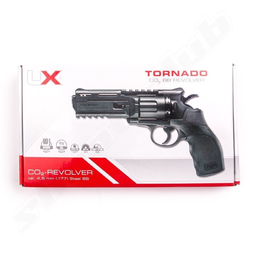 UX Tornado CO2 Revolver 4,5mm Stahlkugeln im Plinking-Set Bild 3