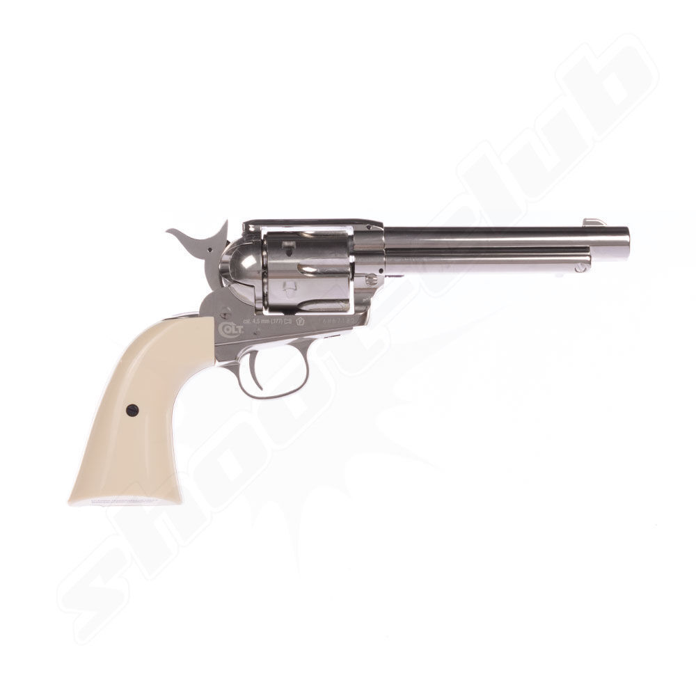 Colt SAA .45-5.5 Zoll CO2 Revolver 4,5mm - Nickel finish Bild 2