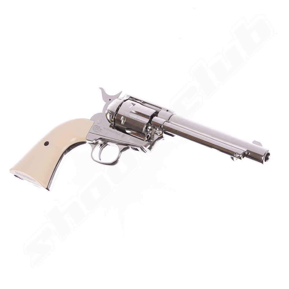 Colt SAA .45-5.5 Zoll CO2 Revolver 4,5mm - Nickel finish Bild 3