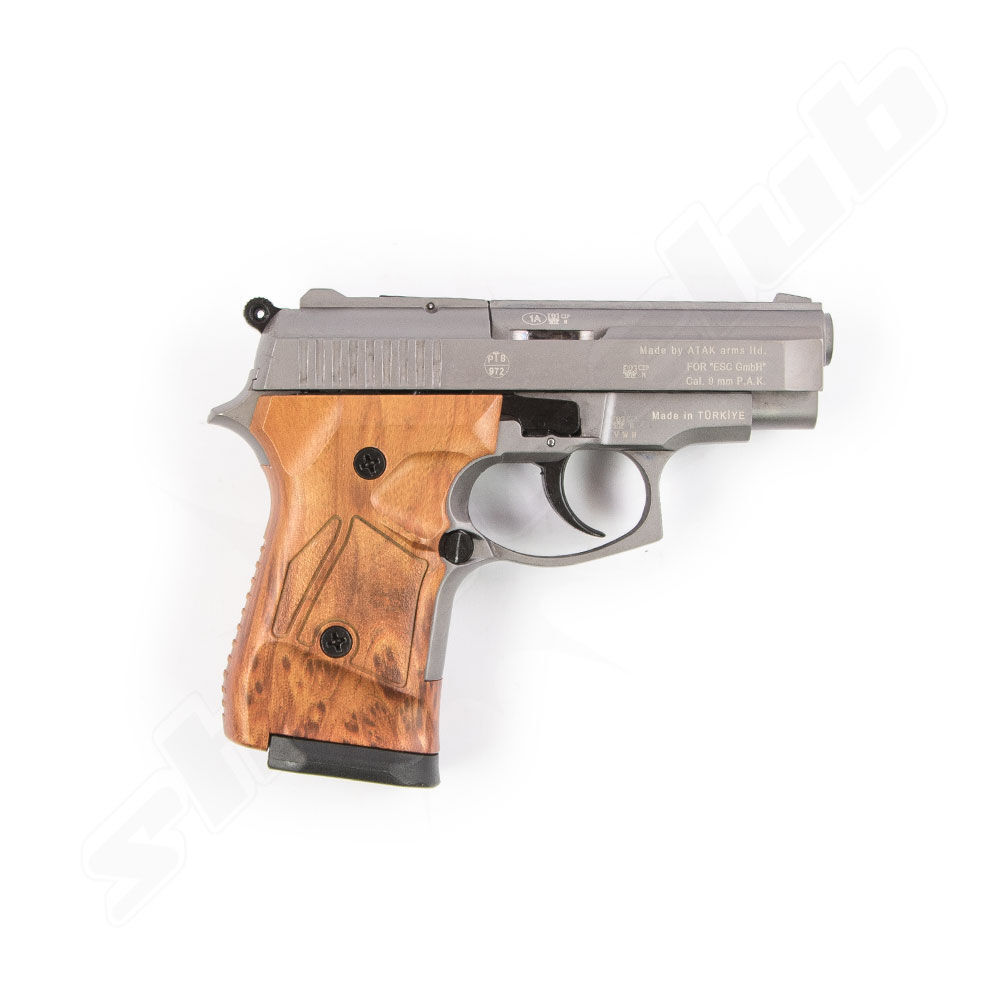 Zoraki 914-P Titan-Holz Schreckschusspistole 9mm P.A.K. Platzpatronen-Set mit Magazin Bild 3