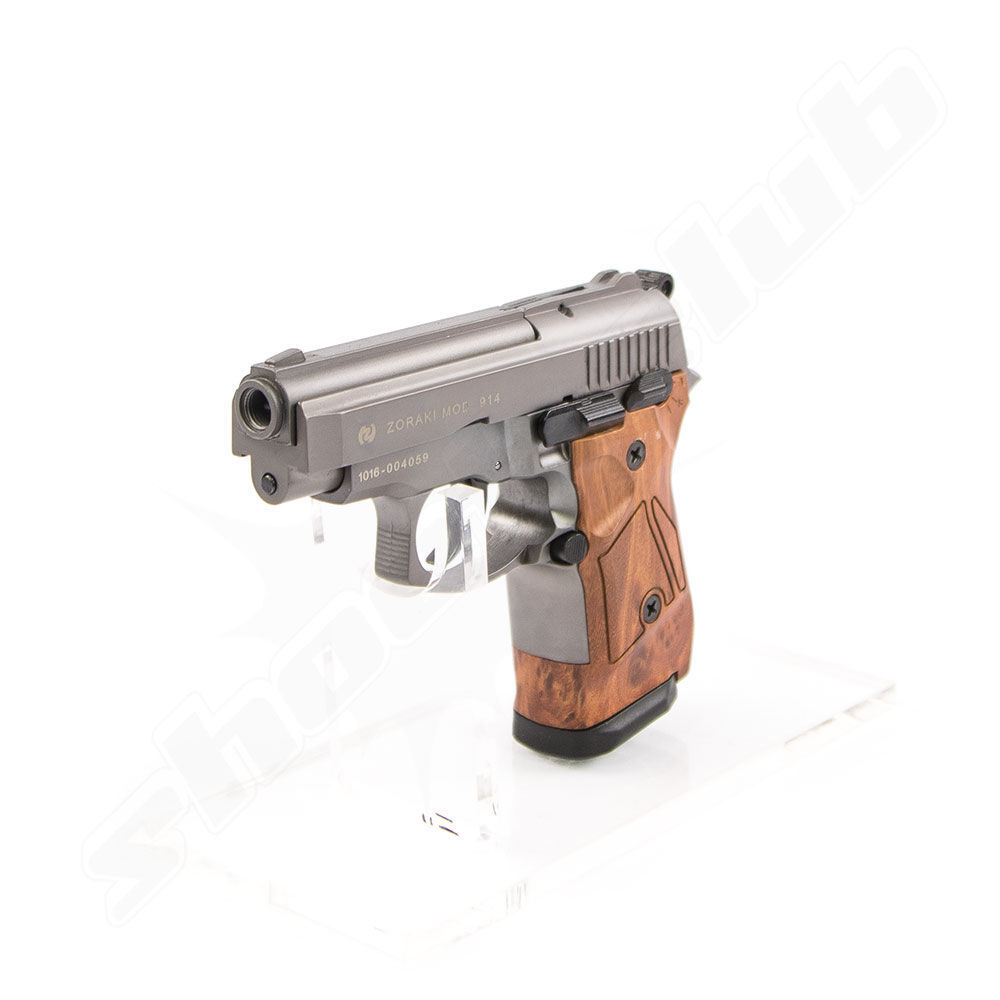 Zoraki 914-P Titan-Holz Schreckschusspistole 9mm P.A.K. Platzpatronen-Set mit Magazin Bild 2