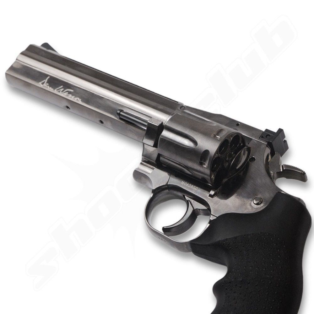 CO2 Revolver Dan Wesson 715 6 Zoll Kal. 4,5mm Diabolos - Stahlgrau Bild 3