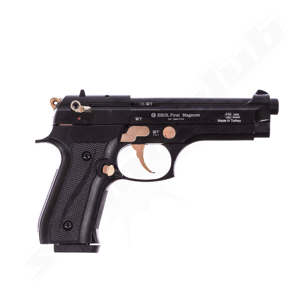 Ekol Firat Magnum Schreckschusspistole 9mm P.A.K. schwarz-gold Bild 2