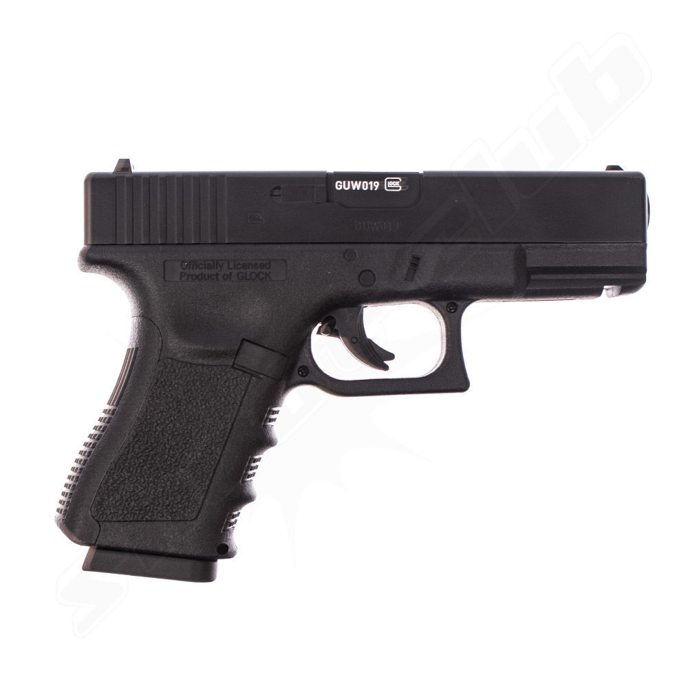 Glock 19 - CO2 Pistole / schwarz, Kaliber 4,5 mm mit Metallschlitten Bild 2