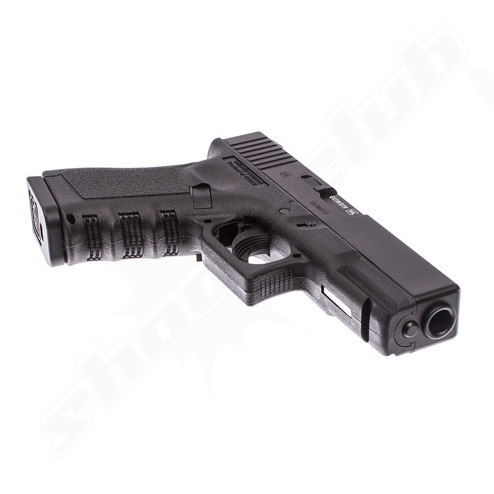Glock 19 - CO2 Pistole / schwarz, Kaliber 4,5 mm mit Metallschlitten Bild 4