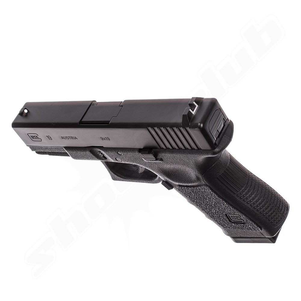 Glock 19 - CO2 Pistole / schwarz, Kaliber 4,5 mm mit Metallschlitten Bild 5