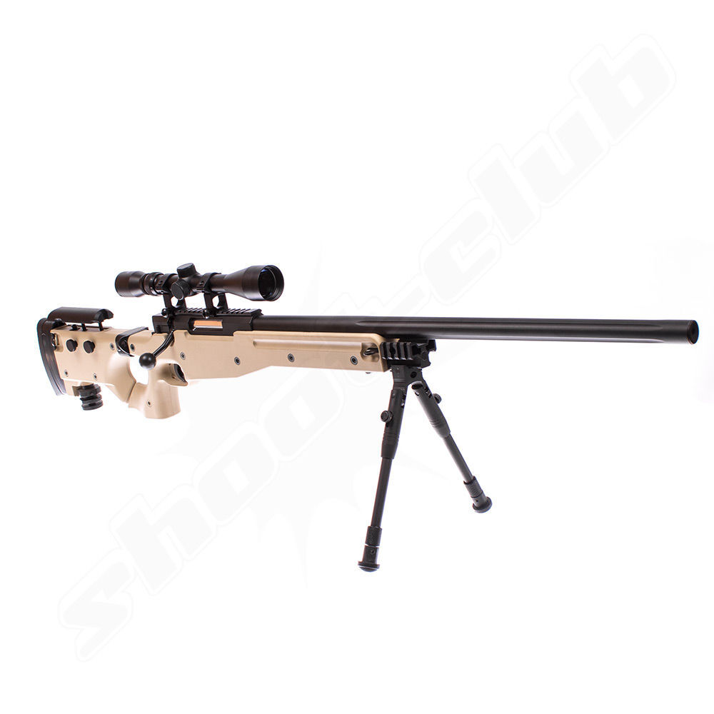 Well AW .338 Airsoft Sniper MB08 Starter Set TAN - Upgraded Bild 3