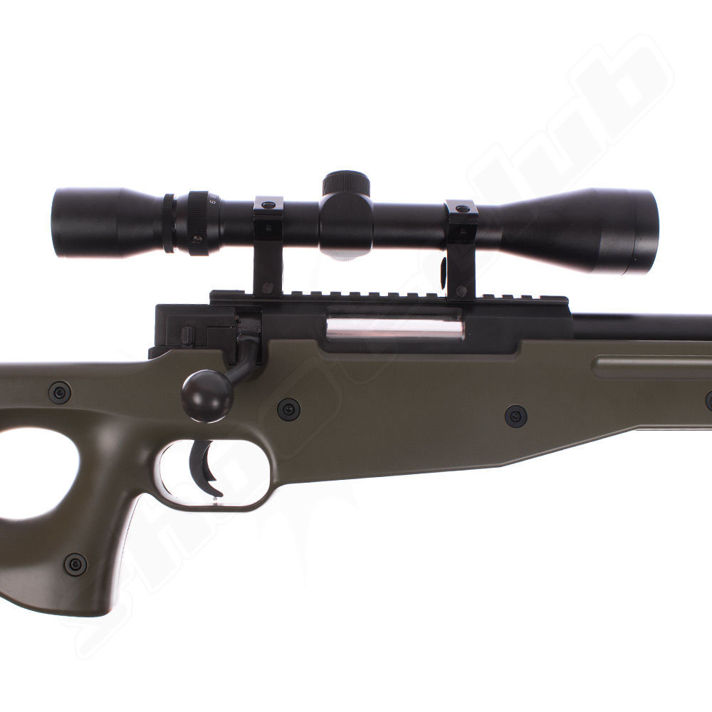 Well L96 MB-01 Airsoft Sniper Set 6mm BB - OD Green Bild 3