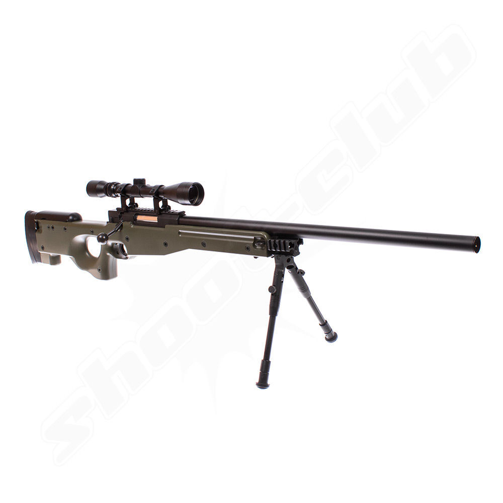 Well L96 MB-01 Airsoft Sniper Set 6mm BB - OD Green Bild 4