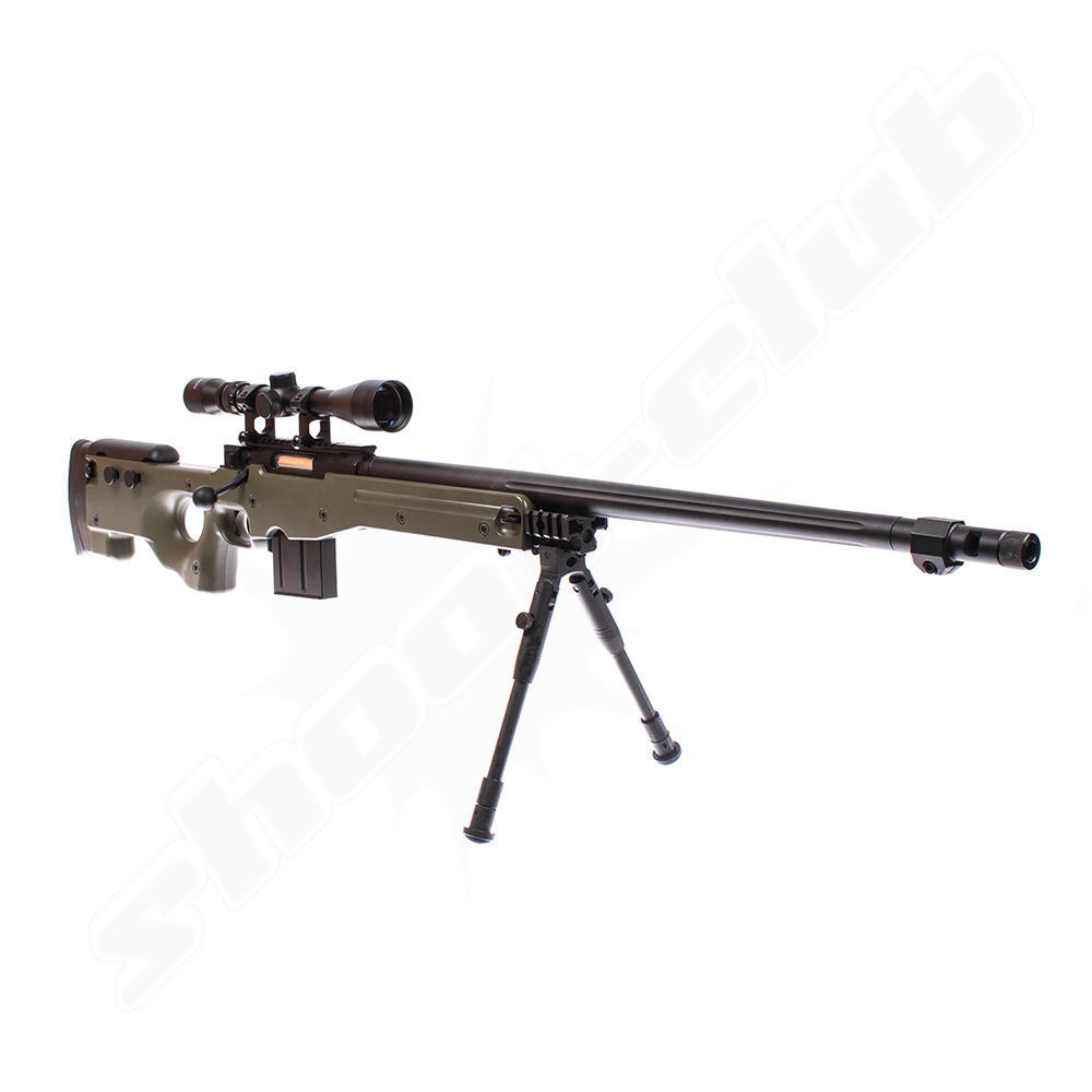 Well L96 AWP FH Airsoft Sniper Starter Set OD Green Upgraded Bild 3