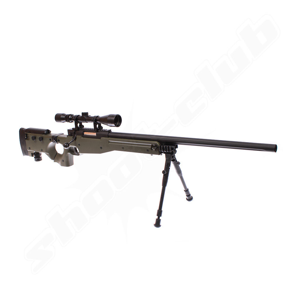 Well AW .338 Airsoft Sniper MB08 Starter Set OD Green / Upgraded Bild 5