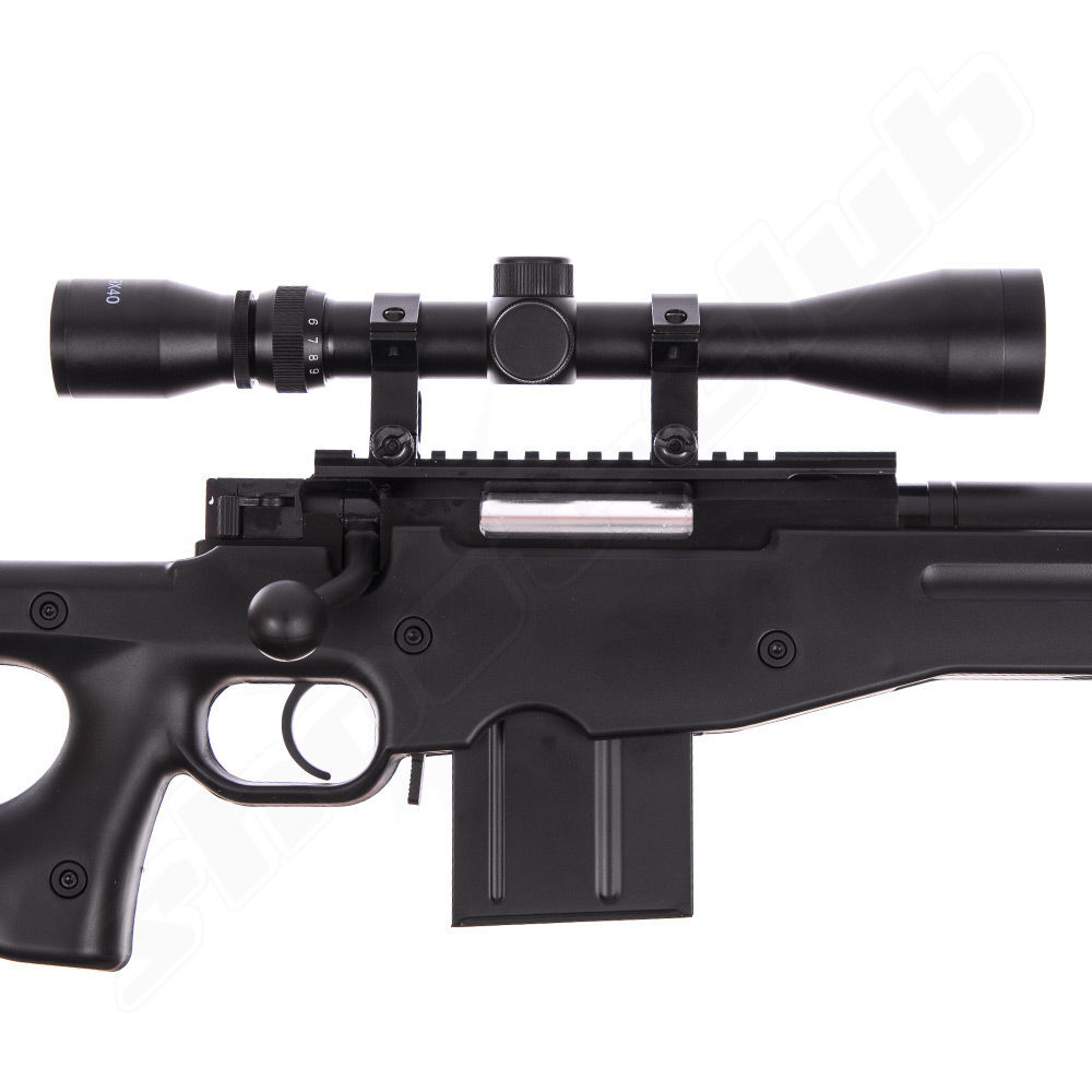 Well MB4402 FH AWP Airsoft Sniper Starter Set Schwarz Upgraded Bild 3