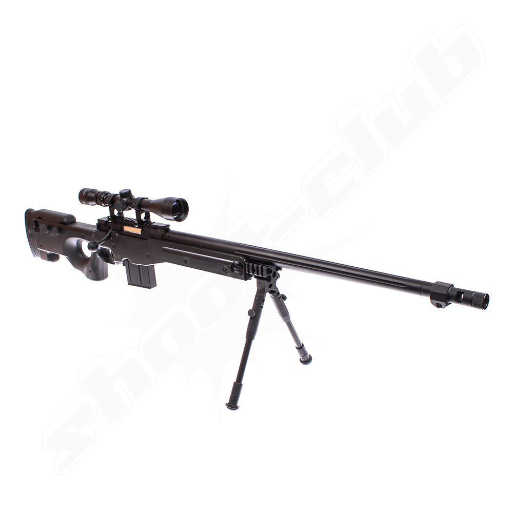 Well MB4402 FH AWP Airsoft Sniper Starter Set Schwarz Upgraded Bild 4