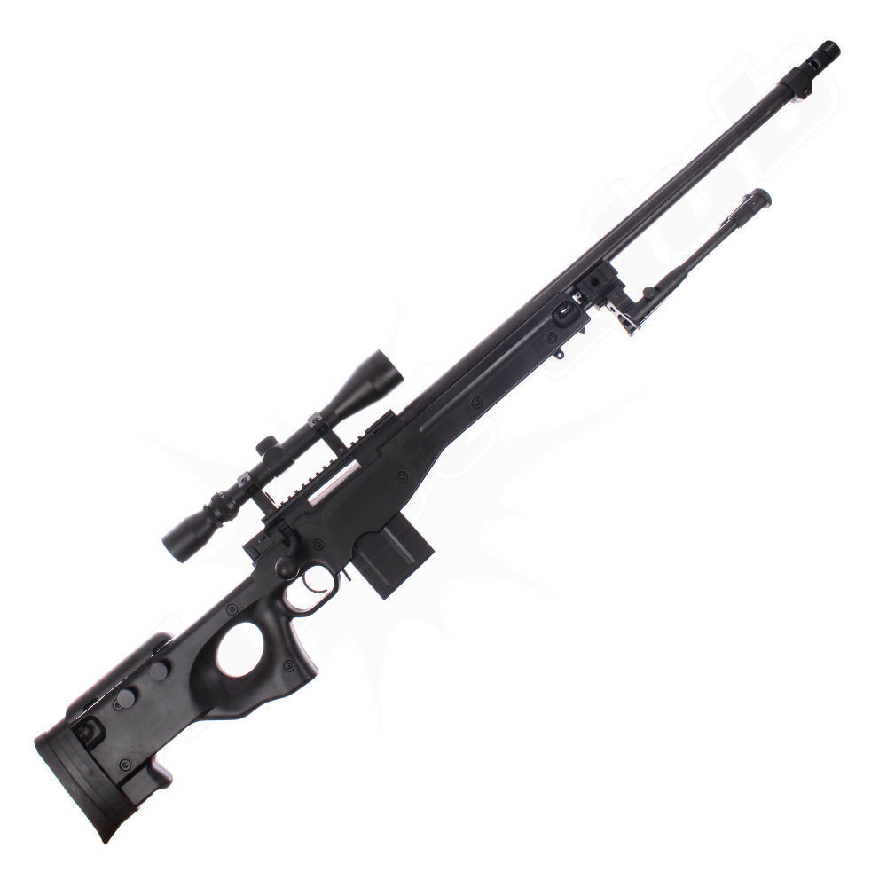 Well MB4402 FH AWP Airsoft Sniper Starter Set Schwarz Bild 2