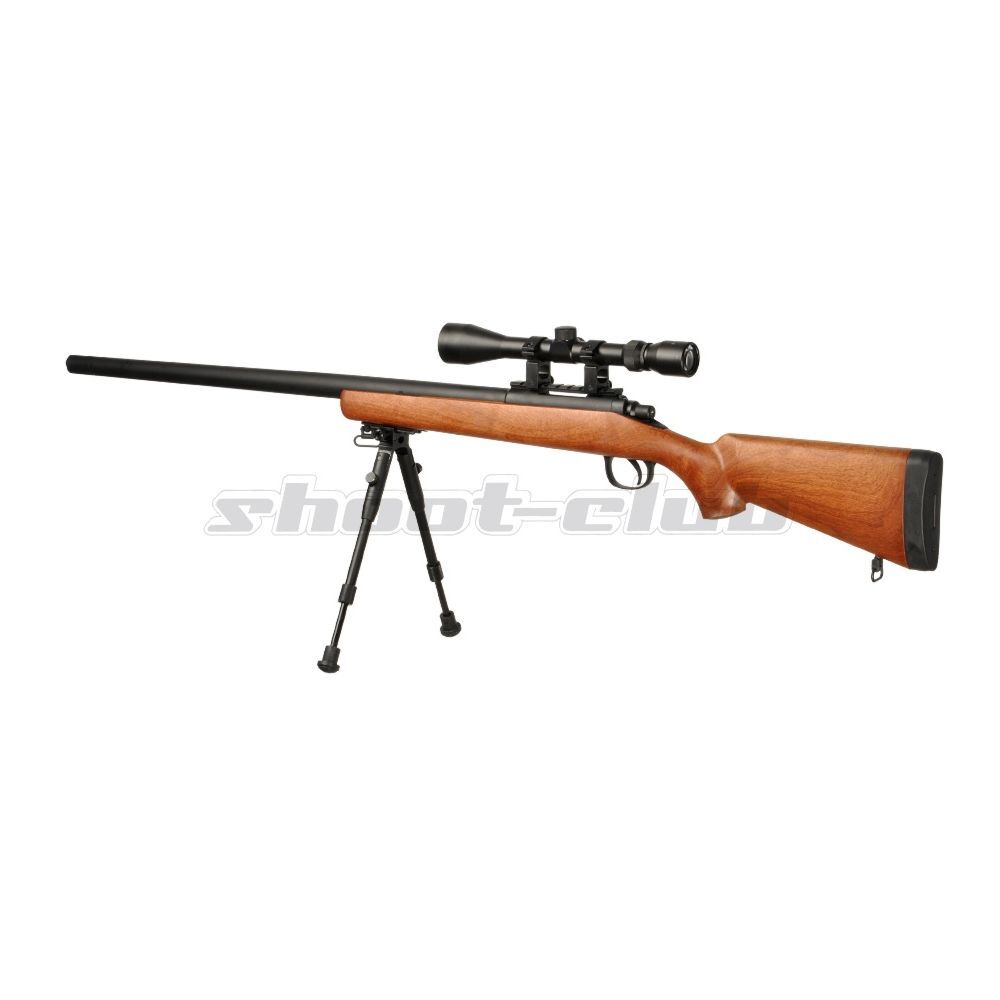 Well MB02 6mm Airsoft Sniper Set SR-1 Holzoptik Bild 2