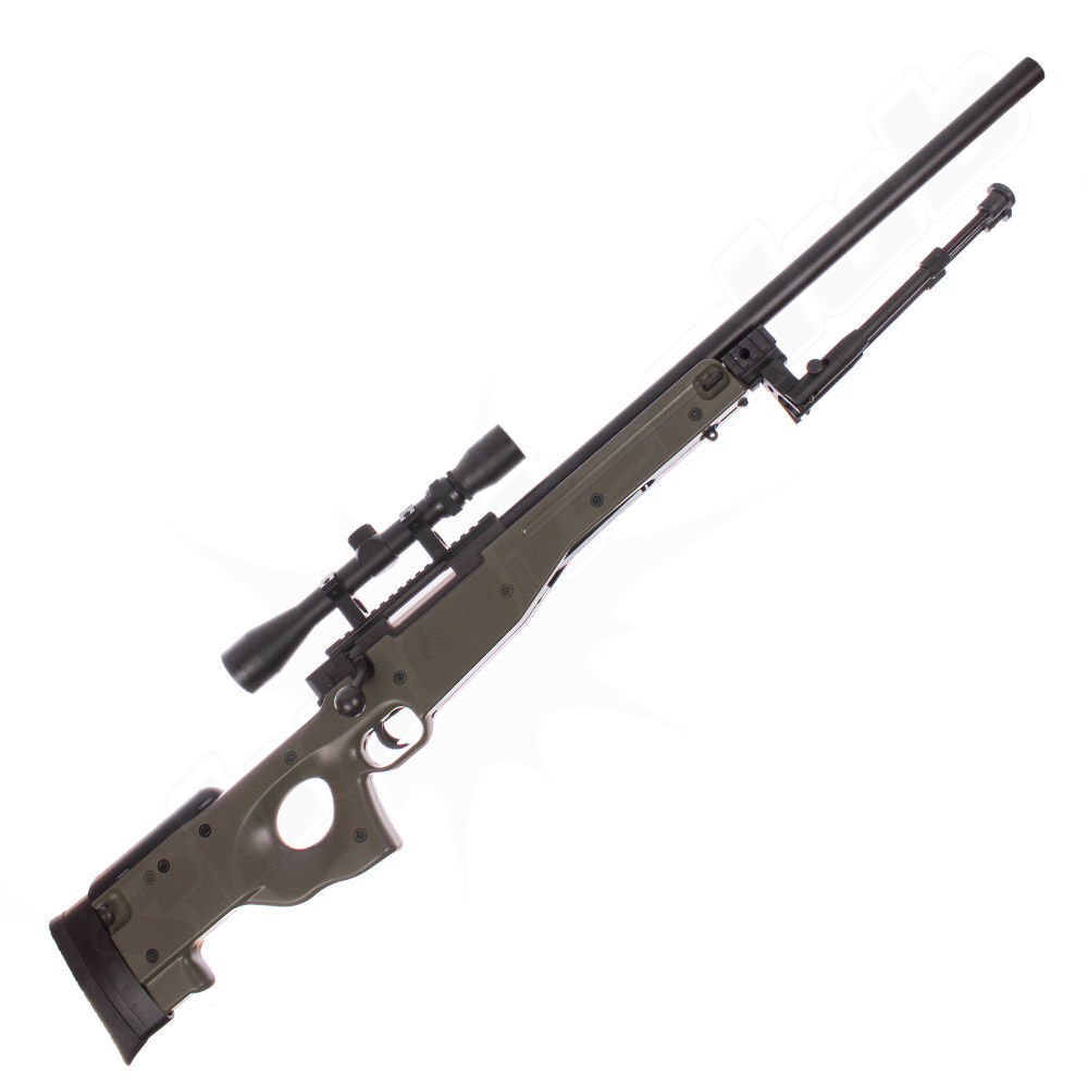Well L96 MB01 Airsoft Sniper Set Upgraded 6mm OD Green