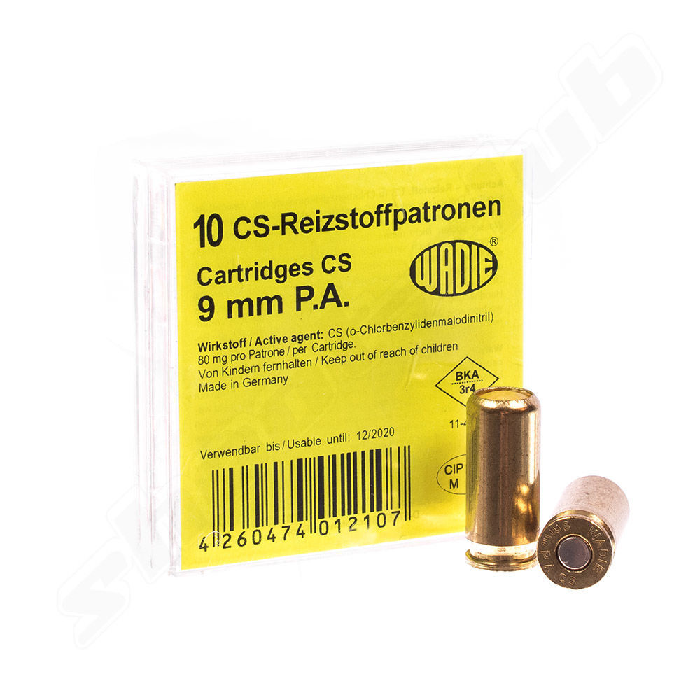 WADIE CS-Reizstoffpatronen 9mm P.A.K. 80mg 10 STK. Bild 2