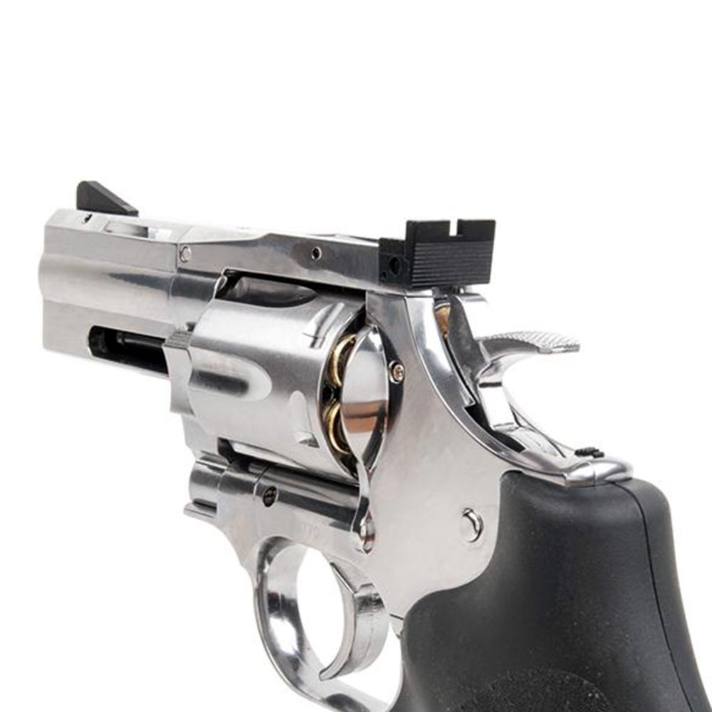 CO2 Revolver Dan Wesson 715 2,5 Zoll Kal. 4,5mm Diabolos, Silber - im Set Bild 3