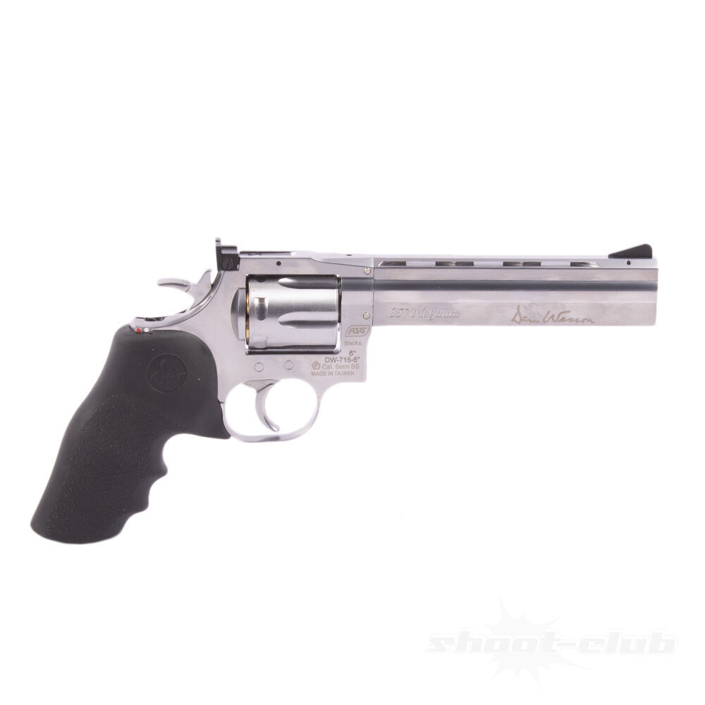 ASG Dan Wesson 715, 6 Zoll Airsoft CO2 Revolver Low Power Version ab18 - Stainless Bild 2