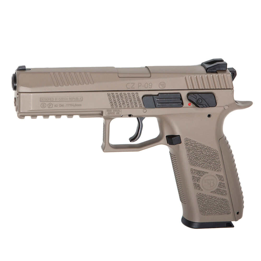 CZ P-09 Full FDE CO2 Pistole Kaliber 4,5 mm Diabolos im Set Bild 2