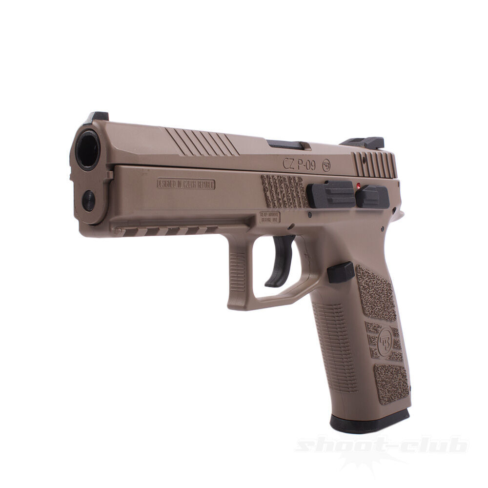 ASG CZ P-09 Airsoft GBB Pistole ab18 mit Polymer Schlitten - TAN Bild 3