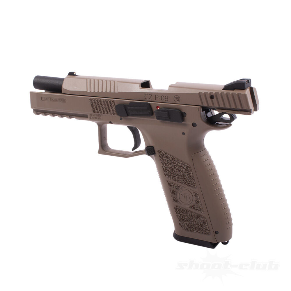 ASG CZ P-09 Airsoft GBB Pistole ab18 mit Polymer Schlitten - TAN Bild 5