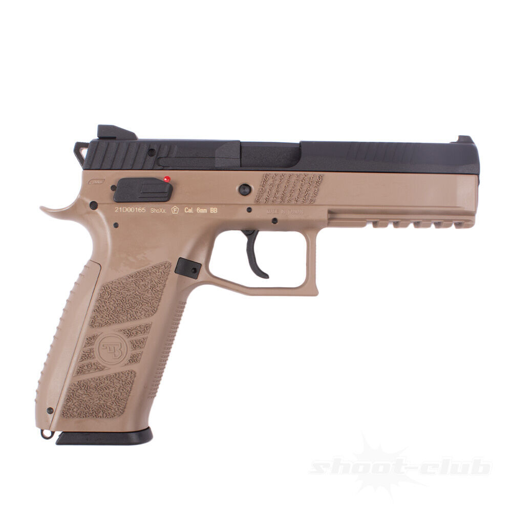 ASG CZ P-09 Airsoft Gas GBB Pistole ab18 - TAN Bild 2