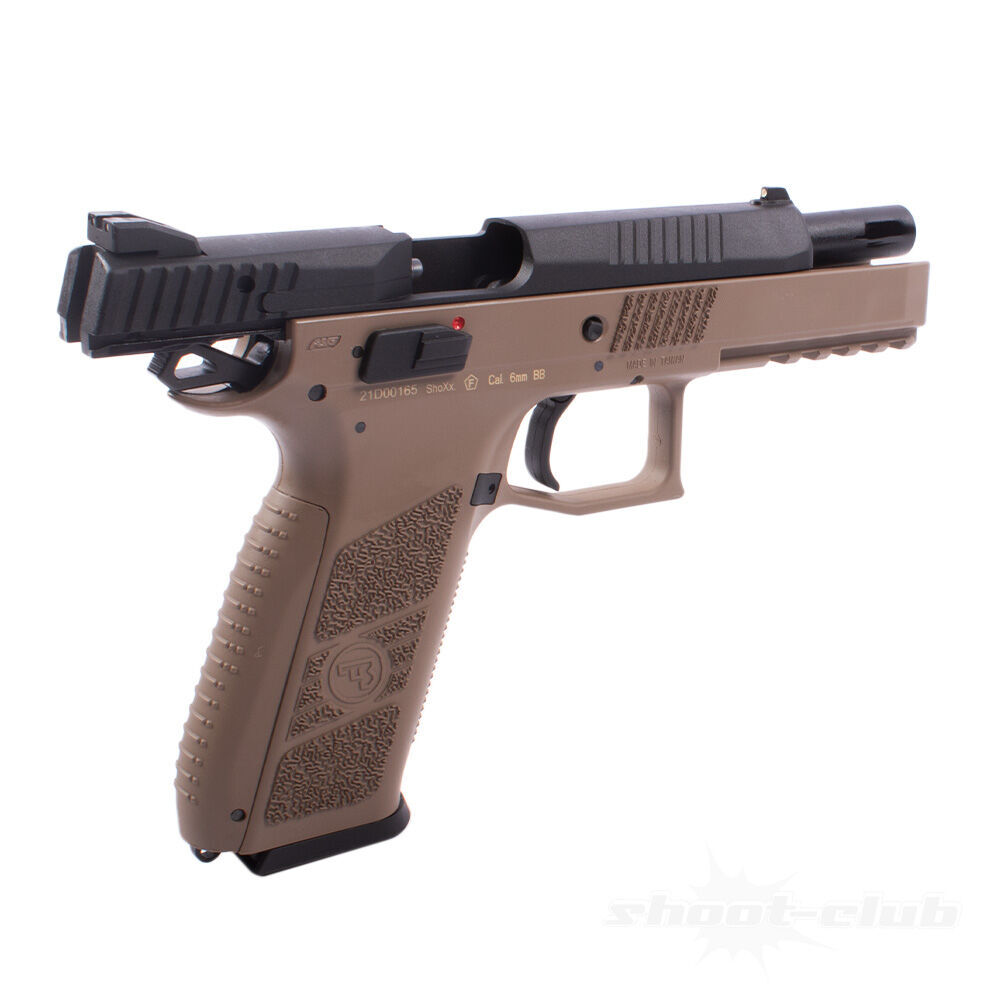 ASG CZ P-09 Airsoft Gas GBB Pistole ab18 - TAN Bild 4