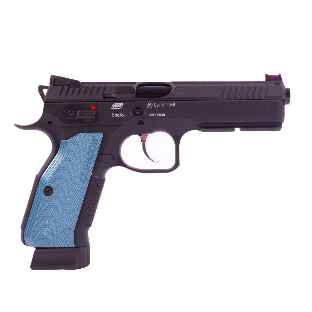 ASG CZ Shadow 2 Airsoft CO2 GBB Pistole ab 18 - Schwarz / Blau Bild 3