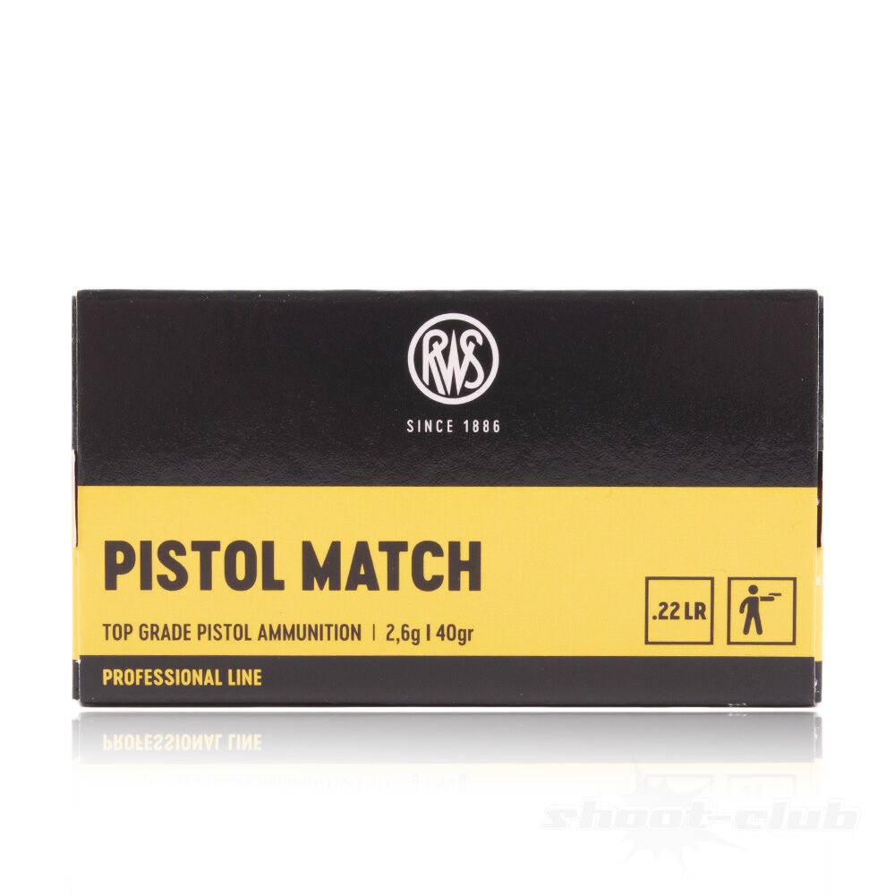 RWS Pistol Match Kleinkaliber Patrone .22 lfB - 50 Stk. Bild 2