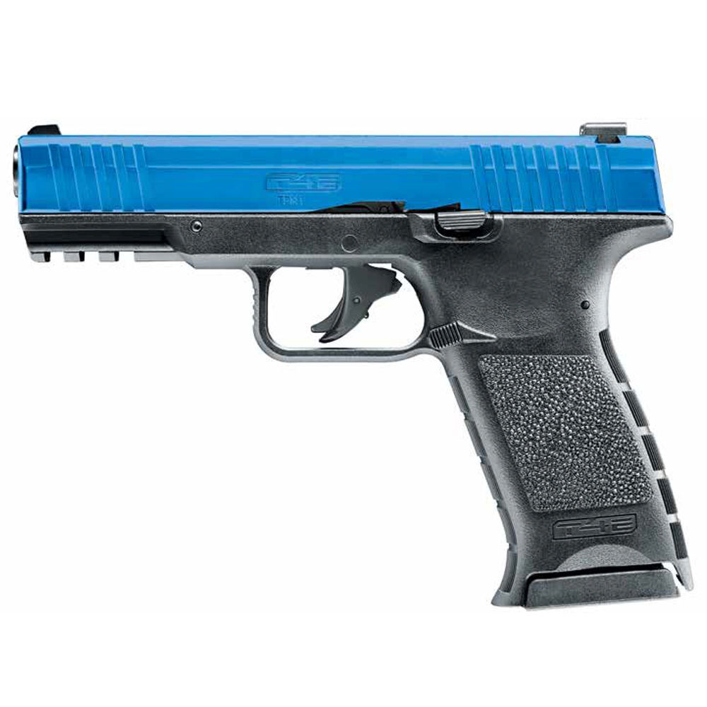 T4E TPM1 CO2 RAM Pistole Kaliber .43 - schwarz mit blauem Schitten Bild 3