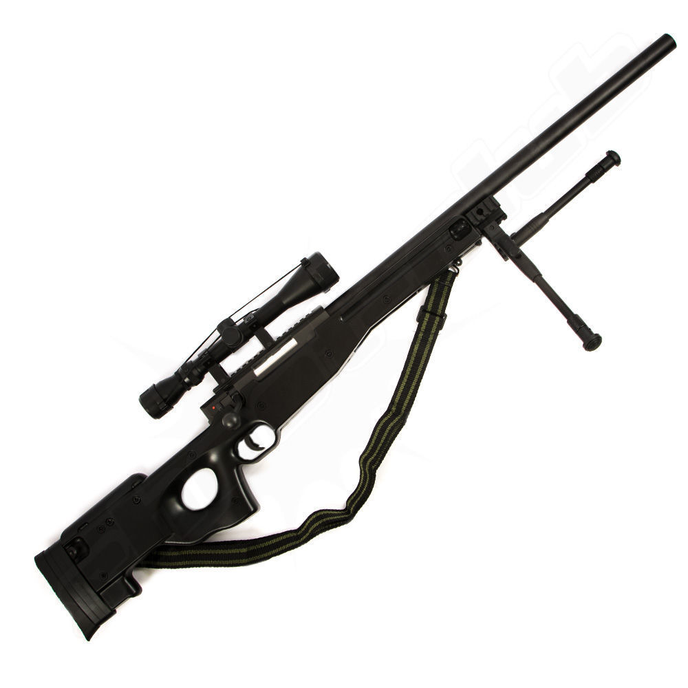 Well L96 MB-01 Airsoft Gewehr Kal. 6 mm Sniper Set - schwarz Bild 2