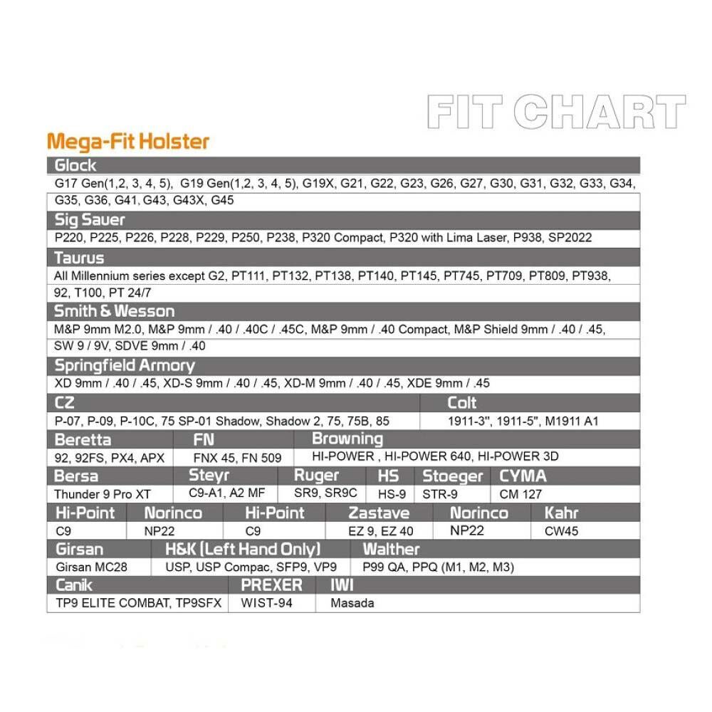 Cytac Mega-Fit Holster fr ber 60 Pistolen - Links Bild 5
