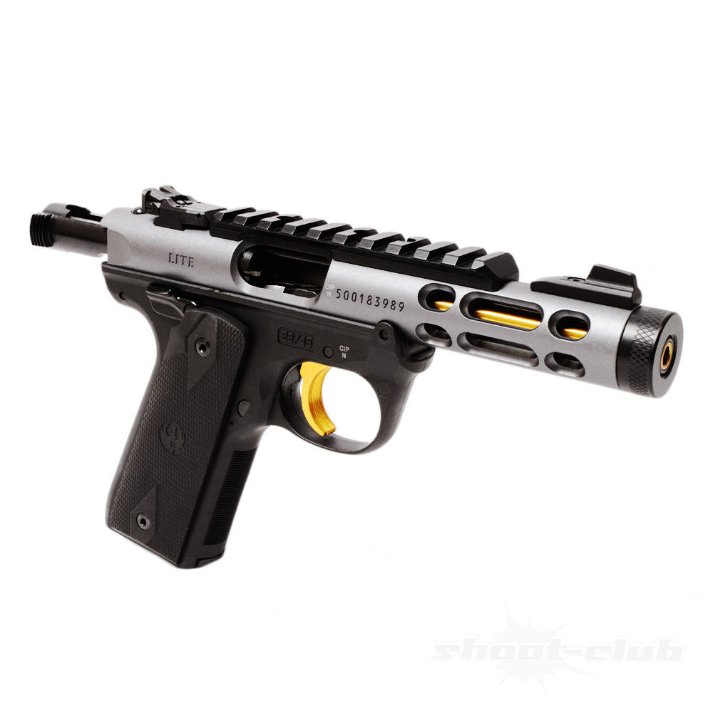 Ruger Mark IV 22/45 Lite Diamond Grau mit goldenem Abzug Kaliber .22lr Bild 4