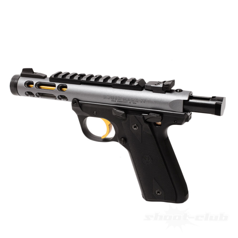 Ruger Mark IV 22/45 Lite Diamond Grau mit goldenem Abzug Kaliber .22lr Bild 5