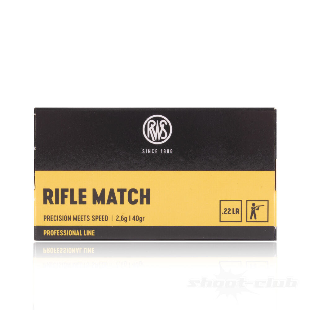 RWS Rifle Match Kleinkaliber Patrone .22 lfB - 50 Stk. Bild 2