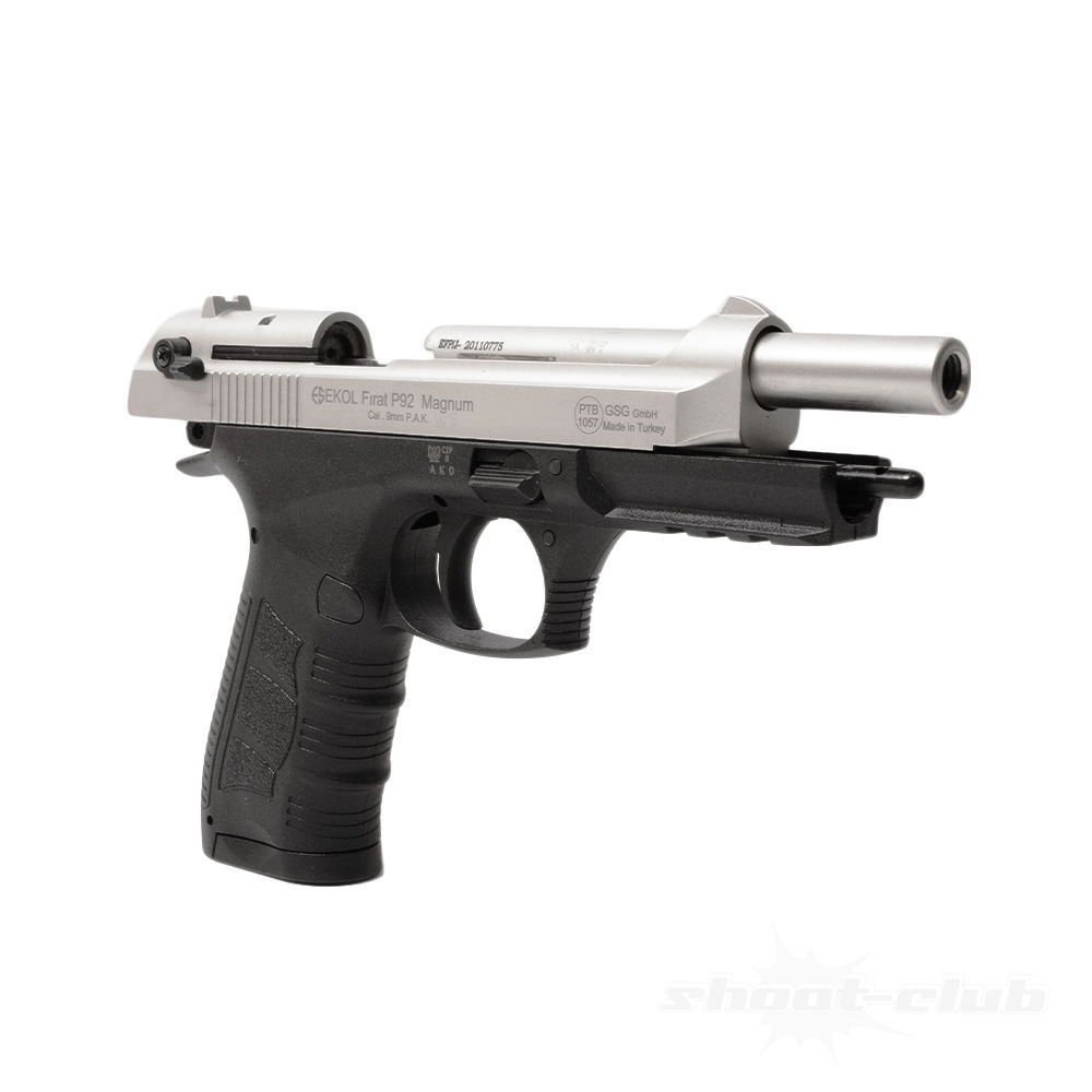 Ekol P92 Magnum Schreckschusspistole 9mm P.A.Knall Nickel Bild 5