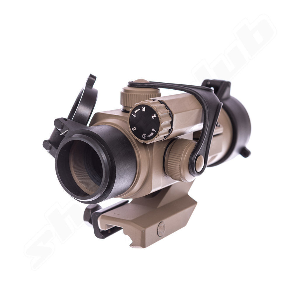 AIM-O M2 Airsoft Red Dot Sight inkl. Cantilever Mount - Desert Bild 3