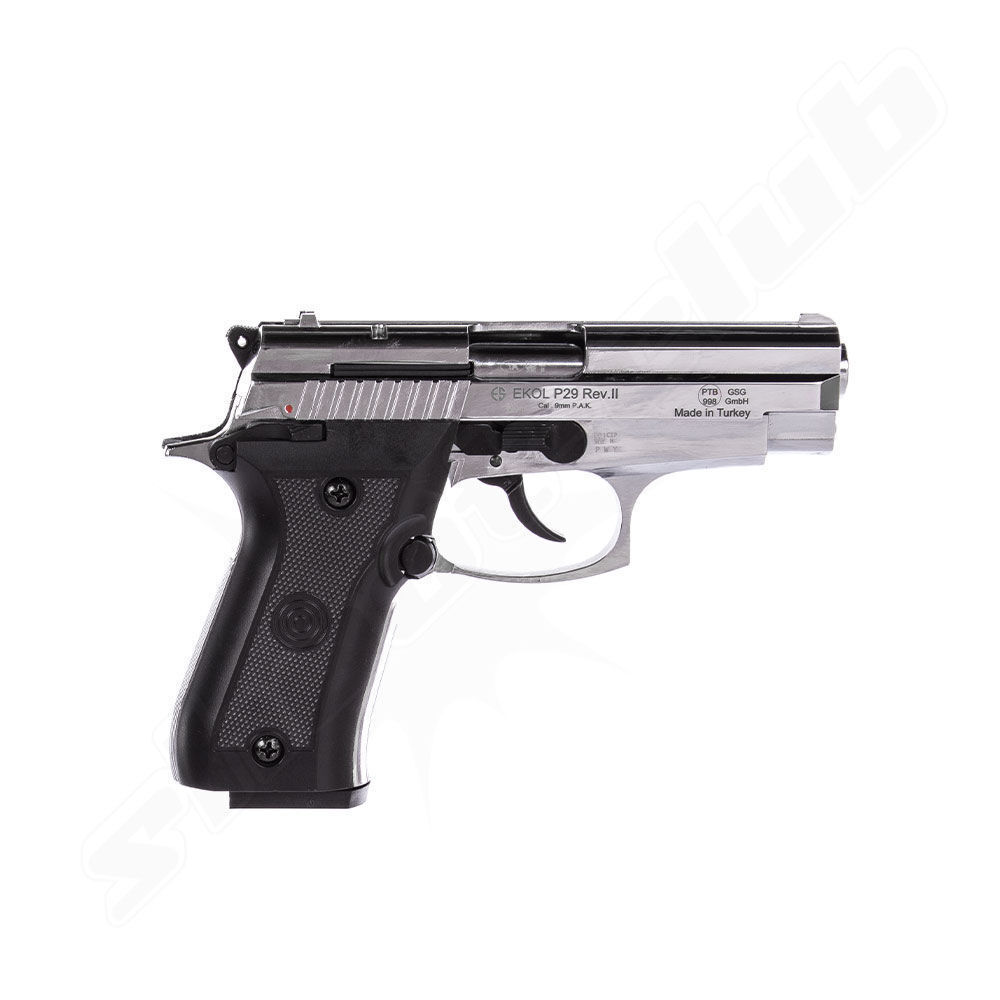 Ekol P29 Schreckschusspistole chrom 9mm P.A.K. inkl. Platzpatronen Bild 4